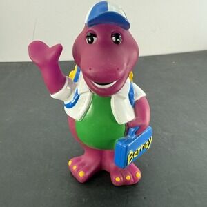 Vintage Barney the Purple Dinosaur Coin Bank Lyons Group 1990s Character Toy